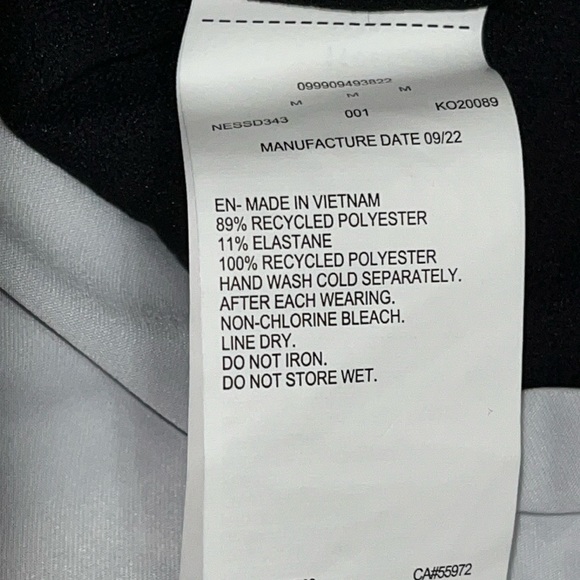 Nike Black Earth Dye Scoopneck Tankini Top‎ Size Medium New with Tags - Picture 6 of 13